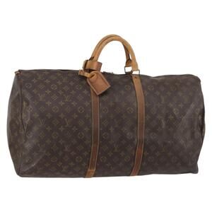 LOUIS VUITTON Monogram Keepall 60 Boston Bag M41422 LV Auth 145183